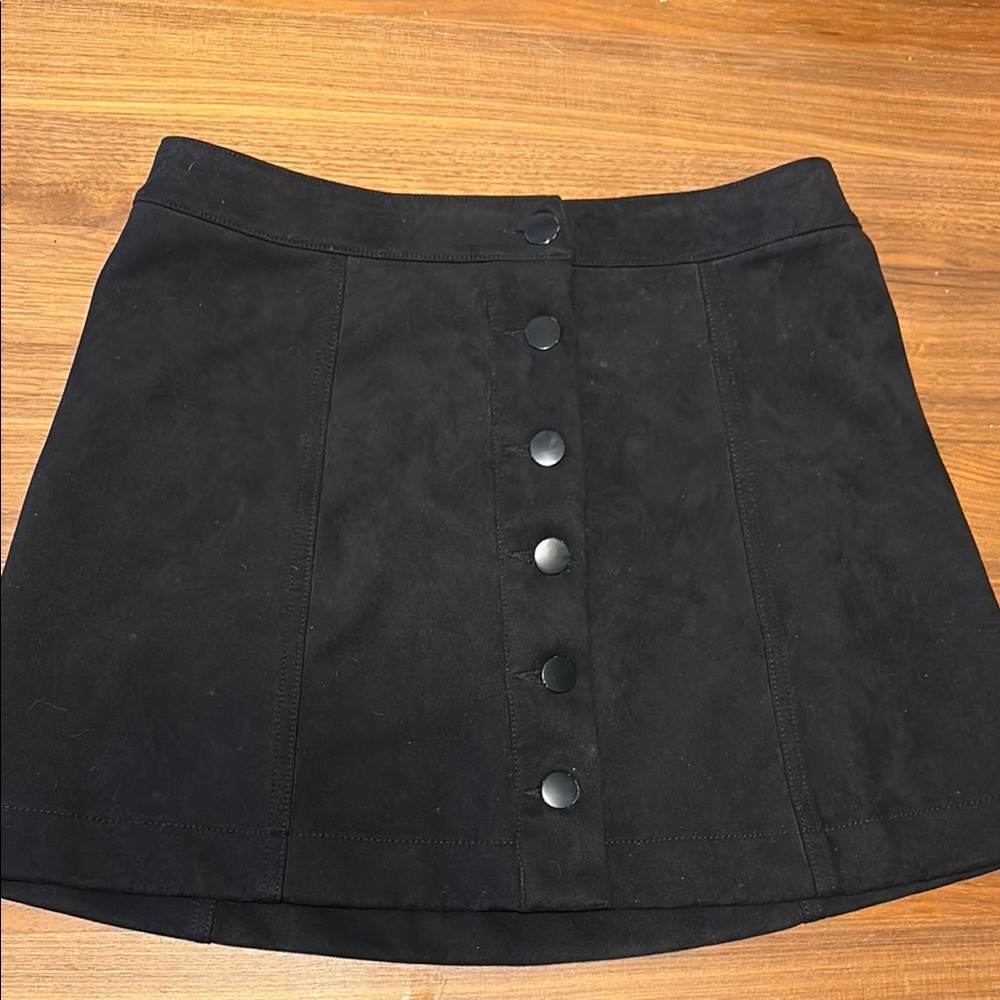 Forever 21 Black Button-Up Women's Micro Skirt suede look​